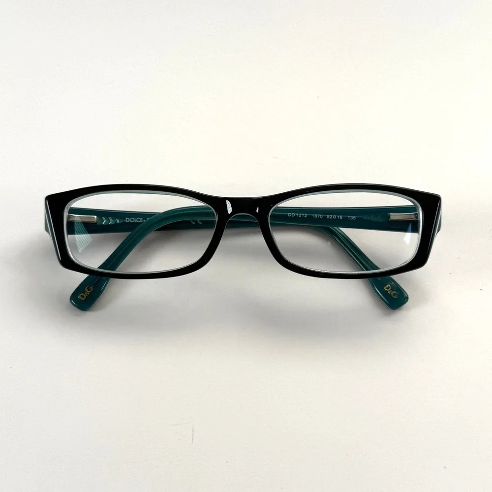Dolce &‎ Gabbana DD 1212 1870 Eyeglasses Frame Only Womens 52-16-135 Black/Green